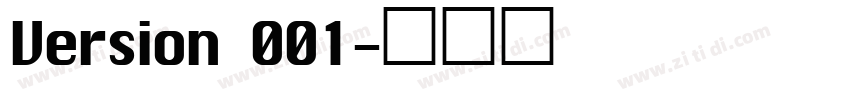 Version 001字体转换